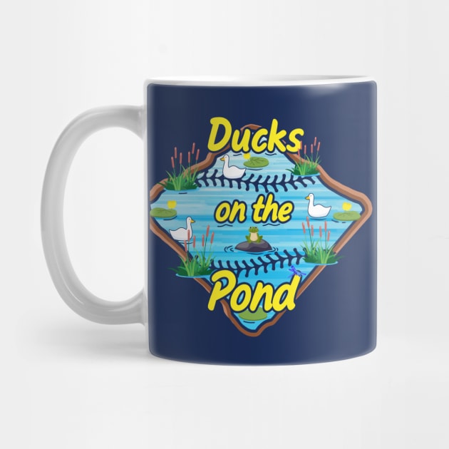 Funny Cute Baseball Saying Ducks on the Pond Softball Mom by TeeCreations